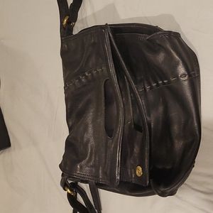 Black leather purse by Lucky brand.